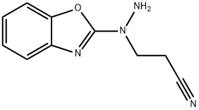 3-(1-(2-benzoxazolyl)hydrazino)propanenitrile Structure