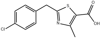 2-(4-클로로벤질)-4-메틸티아졸-5-카르복실산 구조식 이미지