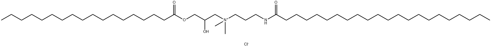 2-히드록시-3-[(옥소옥타데실)옥시]프로필디메틸[3-[(1-옥소도코실)아미노]프로필]염화암모늄 구조식 이미지