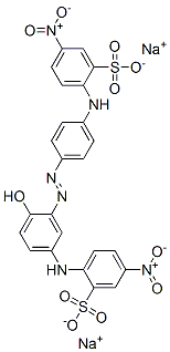 disodium 2-[[4-[[2-hydroxy-5-[(4-nitro-2-sulphonatophenyl)amino]phenyl]azo]phenyl]amino]-5-nitrobenzenesulphonate 구조식 이미지