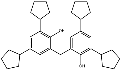 2,2'-methylenebis[4,6-dicyclopentylphenol]  Structure