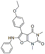 Furo[2,3-d]pyrimidine-2,4(1H,3H)-dione,  5-(4-ethoxyphenyl)-1,3-dimethyl-6-(phenylamino)- Structure