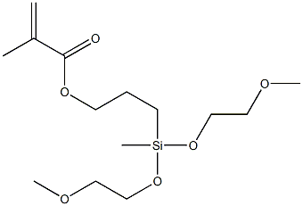3-[비스(2-메톡시에톡시)메틸실릴]프로필메타크릴레이트 구조식 이미지