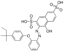 4-hydroxy-3-[[2-[4-(tert-pentyl)phenoxy]phenyl]azo]naphthalene-2,7-disulphonic acid Structure