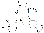 5,6-dihydro-9,10-dimethoxybenzo[g]benzo-1,3-dioxolo[5,6-a]quinolizinium 5-oxo-L-prolinate Structure