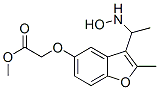 아세트산,2-[[3-[1-(히드록시아미노)에틸]-2-메틸-5-벤조푸라닐]옥시]-,메틸에스테르 구조식 이미지