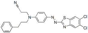 3-[[4-[(5,6-dichlorobenzothiazol-2-yl)azo]phenyl](3-phenylpropyl)amino]propiononitrile Structure