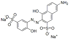 disodium 7-amino-4-hydroxy-3-[(2-hydroxy-5-sulphonatophenyl)azo]naphthalene-2-sulphonate 구조식 이미지