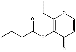 2-ethyl-4-oxo-4H-pyran-3-yl butyrate Structure