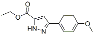 5-(4-메톡시-페닐)-2H-피라졸-3-카르복실산에틸에스테르 구조식 이미지