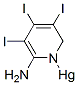 diiodo(5-iodopyridin-2-amine-N1)mercury Structure