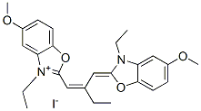 3-ethyl-2-[2-[(3-ethyl-5-methoxy-3H-benzoxazol-2-ylidene)methyl]but-1-enyl]-5-methoxybenzoxazolium iodide Structure