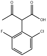 2-acetyl-2-(2-chloro-6-fluorophenyl)acetic acid Structure