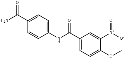 N-[4-(aminocarbonyl)phenyl]-4-methoxy-3-nitrobenzamide Structure