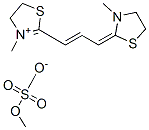 4,5-dihydro-3-methyl-2-[3-(3-methylthiazolidin-2-ylidene)prop-1-enyl]thiazolium methyl sulphate Structure