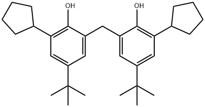 2,2'-methylenebis[4-tert-butyl-6-cyclopentylphenol] Structure