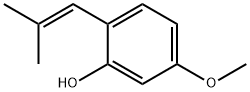 5-메톡시-2-(2-메틸-1-프로페닐)페놀 구조식 이미지