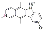 9-메톡시-2,5,11-트리메틸-6H-피리도[4,3-b]카르바졸륨요오드화물 구조식 이미지