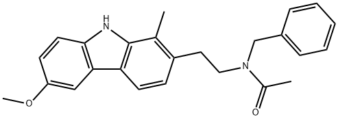 N-[2-(6-methoxy-1-methyl-9H-carbazol-2-yl)ethyl]-N-(phenylmethyl)acetamide Structure