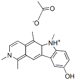 9-히드록시-1,2,5,6-테트라메틸-6H-피리도[4,3-b]카르바졸륨아세테이트 구조식 이미지