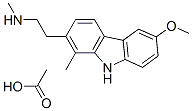 6-methoxy-N,1-dimethyl-9H-carbazole-2-ethylamine monoacetate Structure