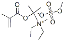 디에틸메틸[1-메틸-1-[(2-메틸-1-옥소알릴)옥시]에틸]암모늄메틸황산염 구조식 이미지