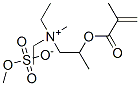 디에틸메틸[2-[(2-메틸-1-옥소알릴)옥시]프로필]암모늄메틸황산염 구조식 이미지
