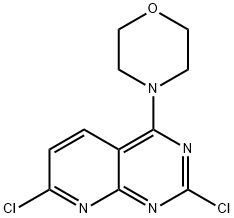4-(2,7-디클로로피리도[2,3-d]피리미딘-4-일)모르폴린 구조식 이미지