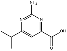 2-아미노-6-ISOPROPYLPYRIMIDINE-4-CARBOXYLICACID 구조식 이미지