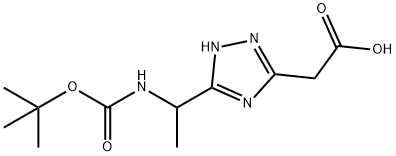 (5-(1-[(TERT-BUTOXYCARBONYL)AMINO]ETHYL)-4H-1,2,4-TRIAZOL-3-YL)ACETIC ACID Structure