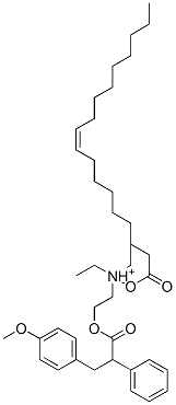디에틸[2-[3-(p-메톡시페닐)-2-페닐프로피오닐옥시]에틸]올레산암모늄 구조식 이미지
