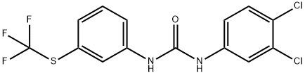 1-(3,4-dichlorophenyl)-3-[3-[(trifluoromethyl)thio]phenyl]urea Structure