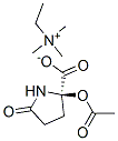 ethyltrimethylammonium 2-acetoxy-5-oxo-L-prolinate Structure