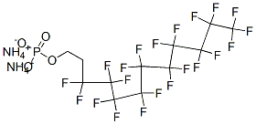 diammonium 3,3,4,4,5,5,6,6,7,7,8,8,9,9,10,10,11,11,12,12,12-henicosafluorododecyl phosphate Structure