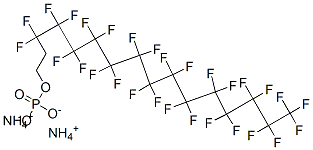 diammonium 3,3,4,4,5,5,6,6,7,7,8,8,9,9,10,10,11,11,12,12,13,13,14,14,15,15,16,16,16-nonacosafluorohexadecyl phosphate Structure