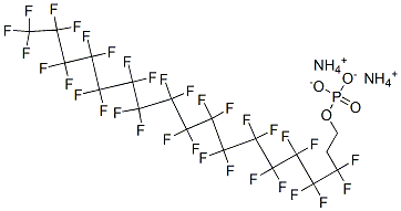 diammonium 3,3,4,4,5,5,6,6,7,7,8,8,9,9,10,10,11,11,12,12,13,13,14,14,15,15,16,16,17,17,18,18,18-tritriacontafluorooctadecyl phosphate  Structure