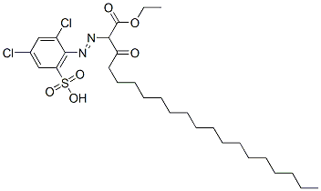 ethyl 2-[(2,4-dichloro-6-sulphophenyl)azo]-3-oxoicosanoate Structure