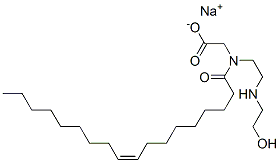 sodium (Z)-N-[2-[(2-hydroxyethyl)amino]ethyl]-N-(1-oxo-9-octadecenyl)glycinate  Structure