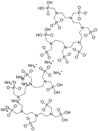 옥타암모늄옥타하이드로겐[2,5,8,11,14,17-헥사키스(포스포나토메틸)-2,5,8,11,14,17-헥사아자옥타데칸-1,18-디일]비스포스포네이트 구조식 이미지