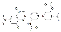 2,2'-[[3-acetamido-4-[(2-chloro-4,6-dinitrophenyl)azo]phenyl]imino]diethyl diacetate  Structure