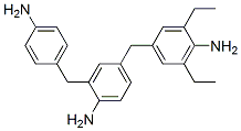 4-[(4-amino-3,5-diethylphenyl)methyl]-2-[(4-aminophenyl)methyl]aniline Structure