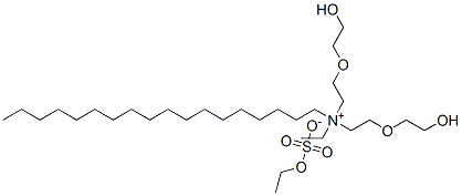 ethylbis[2-(2-hydroxyethoxy)ethyl](octadecyl)ammonium ethyl sulphate Structure