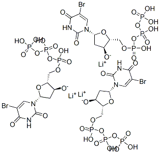 Uridine 5'-(tetrahydrogen triphosphate), 5-bromo-2'-deoxy-, trilithium salt Structure