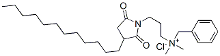 [benzyldimethyl[3-[3-(dodecyl)-2,5-dioxopyrrolidine-1-yl]propyl]ammonium] chloride Structure