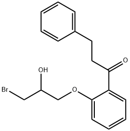 1-[2-(3-Bromo-2-hydroxypropoxy)phenyl]-3-phenyl-1-propanone 구조식 이미지