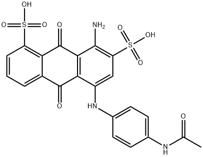 5-[[4-(acetylamino)phenyl]amino]-8-amino-9,10-dihydro-9,10-dioxoanthracene-1,7-disulphonic acid Structure