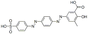 3-methyl-5-[[4-[(4-sulphophenyl)azo]phenyl]azo]salicylic acid Structure