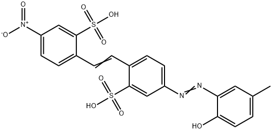 5-[(2-hydroxy-5-methylphenyl)azo]-2-[2-(4-nitro-2-sulphophenyl)vinyl]benzenesulphonic acid 구조식 이미지