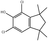 4,6-dichloro-1,1,3,3-tetramethylindan-5-ol Structure