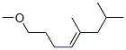 1-methoxy-5,7-dimethyloct-4-ene  Structure